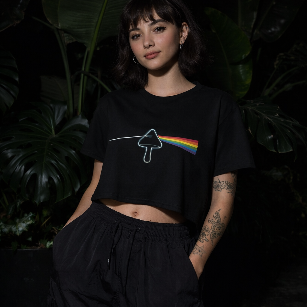 'Bright side of the Shroom' FunGirl's Crop Top